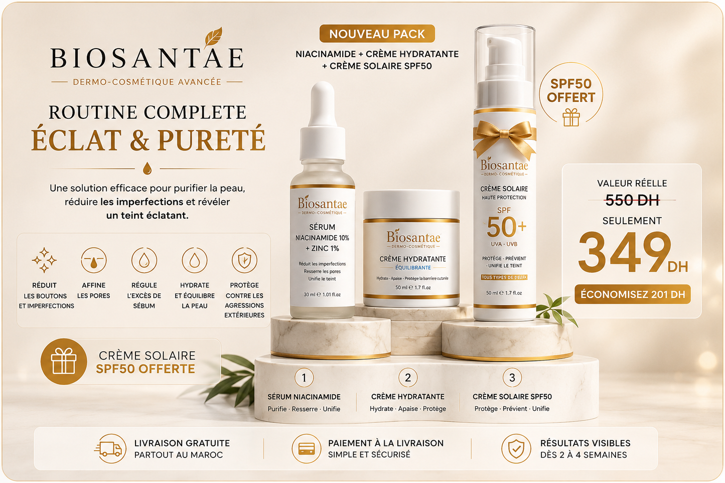 Routine Niacinamide Anti-Imperfections | Biosantae المغرب